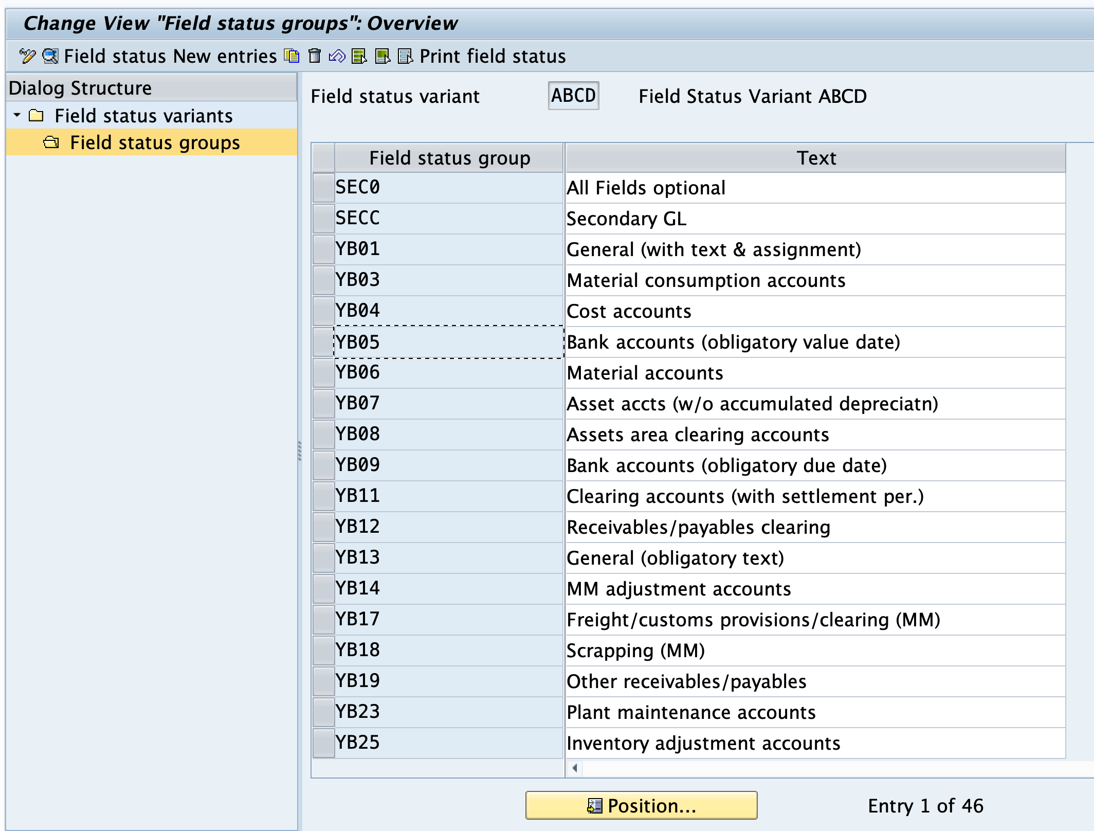 assignment number field in sap