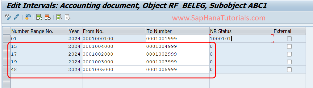 number range assignment to document type in sap